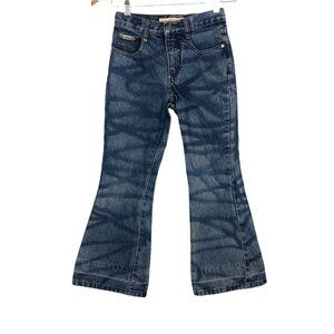 Vintage Zana Di Girls Acid Dye Wash Jeans Sz 8 Hip Hugger Flare Legs Hong Kong
